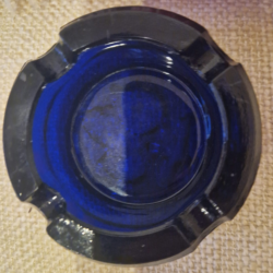 popielniczka kobaltowa winogrona Zabkowice - popielniczka kobaltowa winogrona Zabkowice