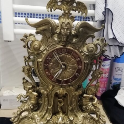 Mosiężny ZEGAR kominkowy 9 kg - Mosiężny ZEGAR kominkowy 9 kg