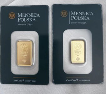 Sztabki złota 30g MENNICA POLSKA