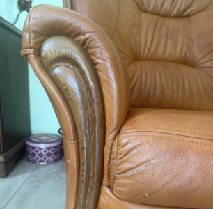 Skórzana sofa rozkladana